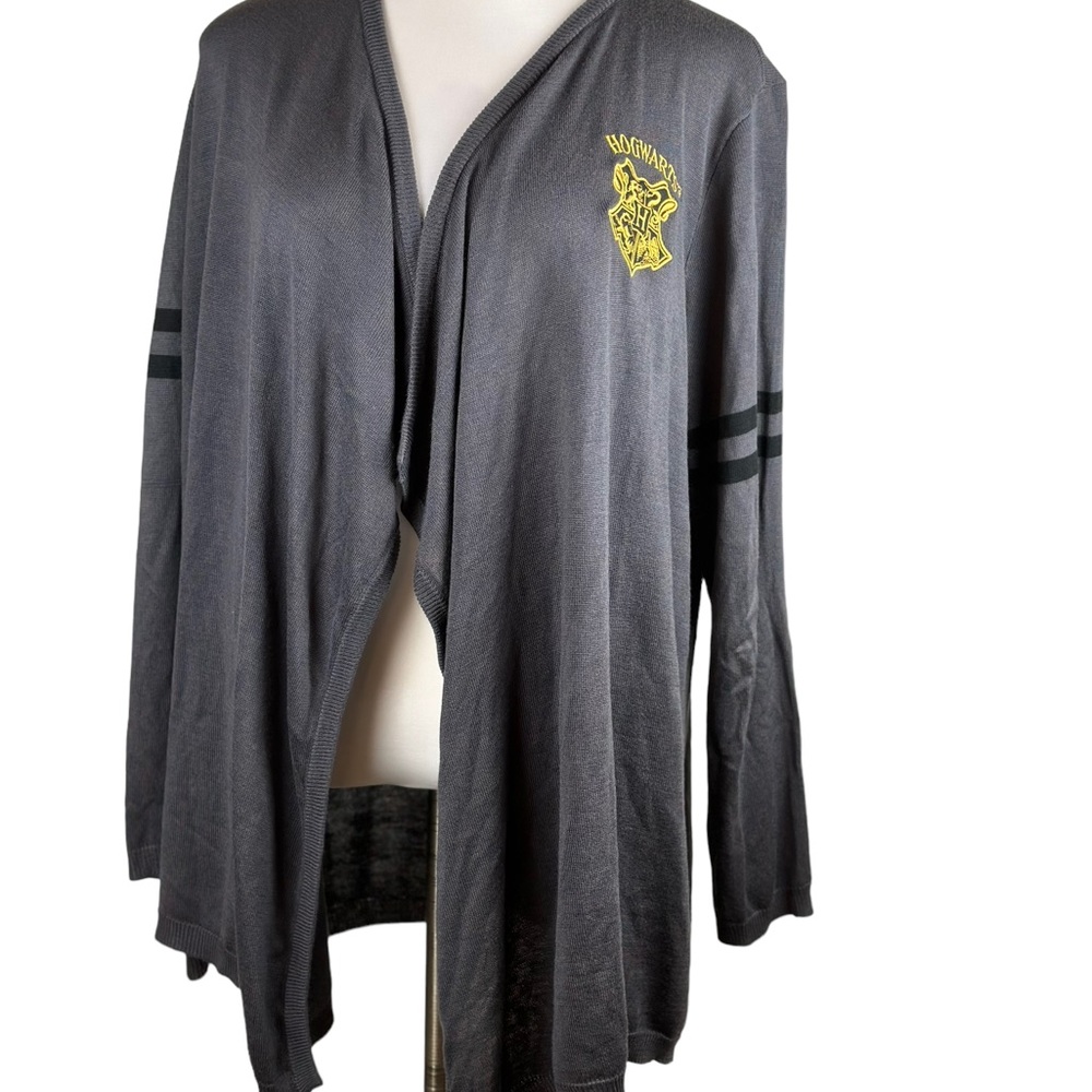 Harry Potter Open Front Drape Cardigan Sweater Gray Women's Plus Size 2X H14851 - Picture 13 of 13